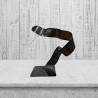 sculpture abstraite gris noir