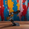 sculpture abstraite gris noir