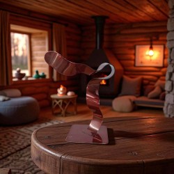 sculpture abstraite cuivre