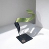 sculpture abstraite vert et noir
