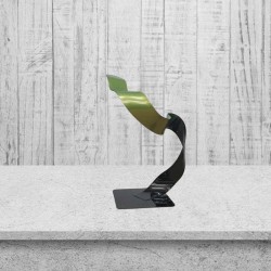 sculpture abstraite vert et noir