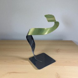 sculpture abstraite vert et noir