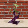 sculpture abstraite métal vert violet