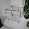 petite table d'appoint en métal et plexiglas