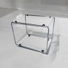 petite table d'appoint en métal et plexiglas