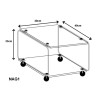 petite table d'appoint en métal et plexiglas