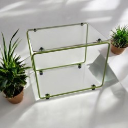 table d'appoint métal plexiglas
