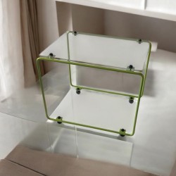 table d'appoint métal plexiglas