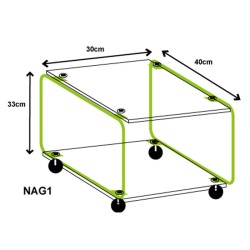 table d'appoint métal plexiglas