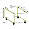 table d'appoint métal plexiglas