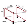 table d'appoint métal plexiglas