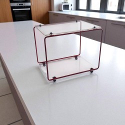 table d'appoint métal plexiglas