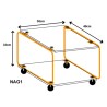 présentoir modulable métal et plexiglas