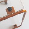 Petite étagère modulable design artisanale crée et fabriquée en France, plexiglas et métal peint orange