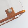 Petite étagère modulable design artisanale crée et fabriquée en France, plexiglas et métal peint orange