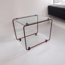 mobilier modulable en métal et plexiglas