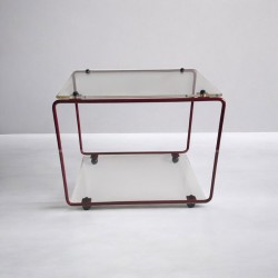 mobilier modulable en métal et plexiglas