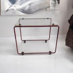 mobilier modulable en métal et plexiglas