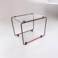 mobilier modulable en métal et plexiglas