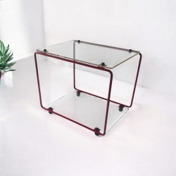 mobilier modulable en métal et plexiglas