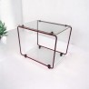 mobilier modulable en métal et plexiglas
