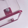 Bout de canapé petit guéridon design artisanale crée et fabriquée en France, plexiglas et métal peint rose Fushia