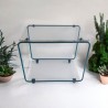 mobilier modulable en métal et plexiglas