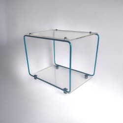 mobilier modulable en métal et plexiglas