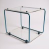 mobilier modulable en métal et plexiglas