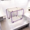 mobilier modulable en métal et plexiglas