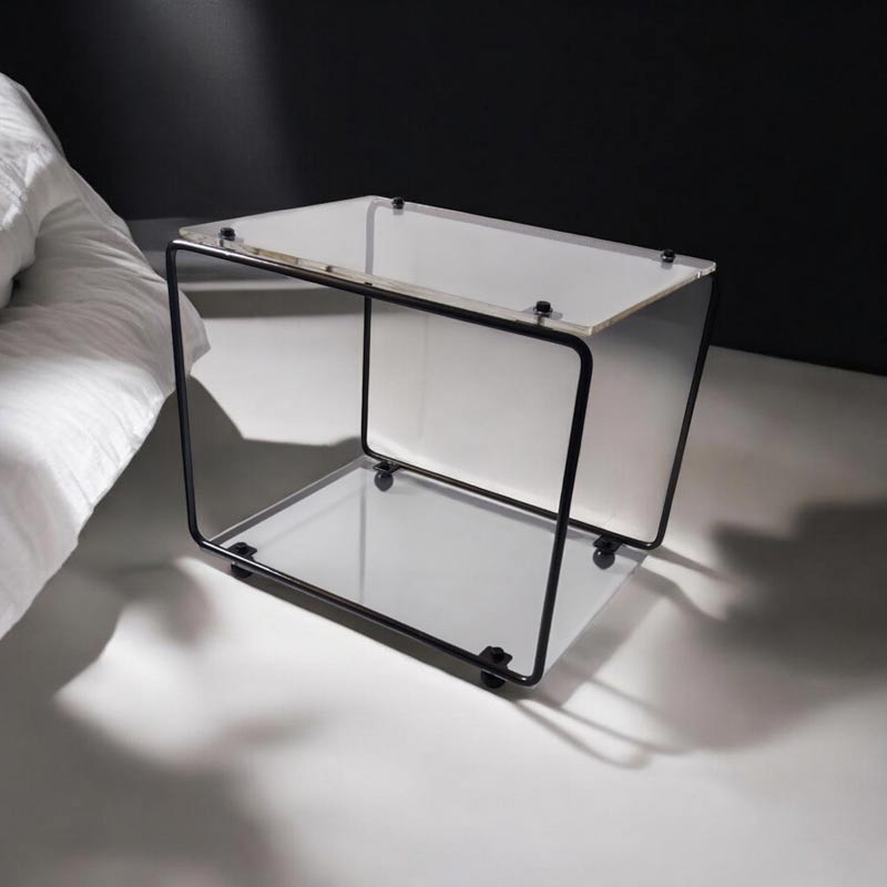 étagère modulable métal et plexiglas