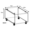 étagère modulable métal et plexiglas