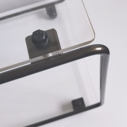 Petite étagère modulable design artisanale crée et fabriquée en France, plexiglas et métal peint anthracite