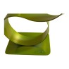 sculpture abstraite contemporaine métal vert anis
