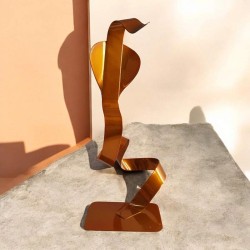sculpture cobra métal