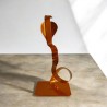 sculpture abstraite cobra orange