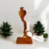 sculpture abstraite cobra orange
