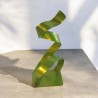 sculpture abstraite vert anis
