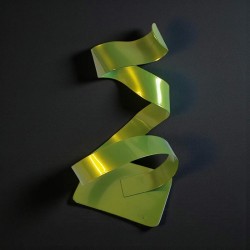 sculpture abstraite vert anis