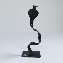 sculpture abstraite cobra noir