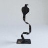 sculpture abstraite cobra noir
