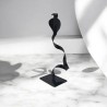 sculpture abstraite cobra noir
