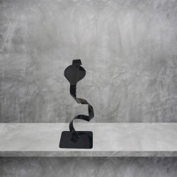 sculpture abstraite cobra noir