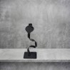 sculpture abstraite cobra noir