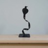 sculpture abstraite cobra noir
