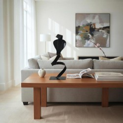 sculpture abstraite cobra noir