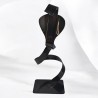 sculpture abstraite cobra noir