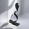 sculpture abstraite cobra noir