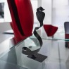 sculpture abstraite cobra noir