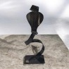 sculpture abstraite cobra noir